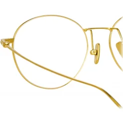 Linda Farrow - Mayne A Oval Optical Glasses in Yellow Gold - LF33AC1OPT - Linda Farrow Eyewear - Avvenice