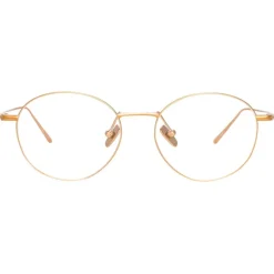 Linda Farrow - Mayne A Oval Optical Glasses in Rose Gold - LF33AC3OPT - Linda Farrow Eyewear - Avvenice