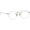 Linda Farrow - Mayne Oval Optical Glasses in White Gold - LF33C2OPT - Linda Farrow Eyewear - Avvenice