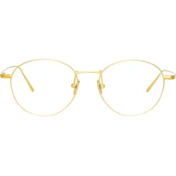 Linda Farrow - Mayne Oval Optical Glasses in Yellow Gold - LF33C1OPT - Linda Farrow Eyewear - Avvenice