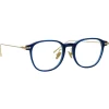 Linda Farrow - Meier D-Frame Optical Glasses in Blue - LF16C12OPT - Linda Farrow Eyewear - Avvenice