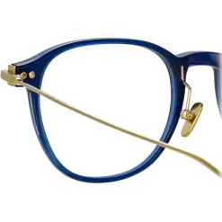Linda Farrow - Meier D-Frame Optical Glasses in Blue - LF16C12OPT - Linda Farrow Eyewear - Avvenice