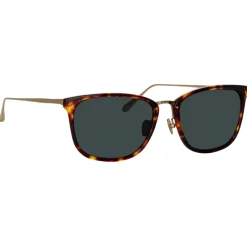 Linda Farrow - Men's Cassin D-Frame Sunglasses in Tortoiseshell - LFL1457C2SUN - Linda Farrow Eyewear - Avvenice