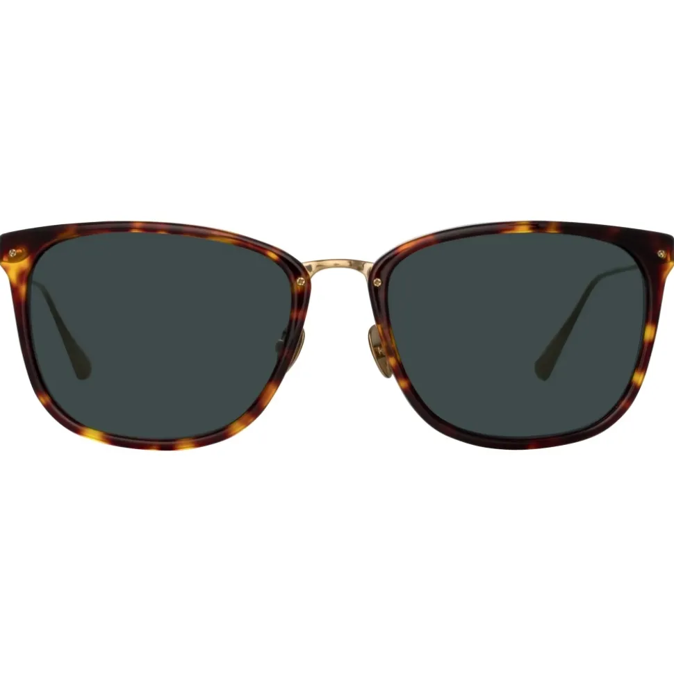 Linda Farrow - Men's Cassin D-Frame Sunglasses in Tortoiseshell - LFL1457C2SUN - Linda Farrow Eyewear - Avvenice