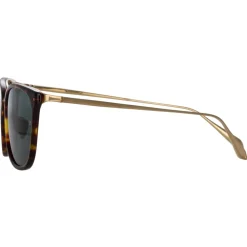 Linda Farrow - Men's Cassin D-Frame Sunglasses in Tortoiseshell - LFL1457C2SUN - Linda Farrow Eyewear - Avvenice