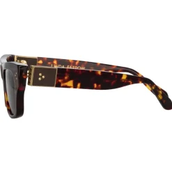 Linda Farrow - Men's Falck Rectangular Sunglasses in Tortoiseshell - LFL1448C2SUN - Linda Farrow Eyewear - Avvenice