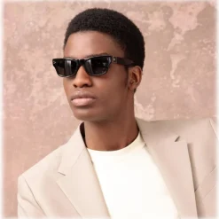 Linda Farrow - Men's Falck Rectangular Sunglasses in Black - LFL1448C1SUN - Linda Farrow Eyewear - Avvenice