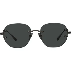 Linda Farrow - Men's Sandor Angular Sunglasses in Matt Nickel - LFL1497C1SUN - Linda Farrow Eyewear - Avvenice