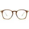 Linda Farrow - Mila A Square Optical Glasses in Horn - Linda Farrow Eyewear - Avvenice