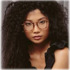 Linda Farrow - Mila Square Optical Glasses in Burgundy - LF52C5OPT - Linda Farrow Eyewear - Avvenice