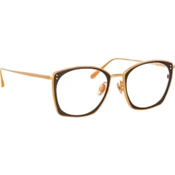 Linda Farrow - Milo Square Optical Glasses in Rose Gold - LFL1338C3OPT - Linda Farrow Eyewear - Avvenice