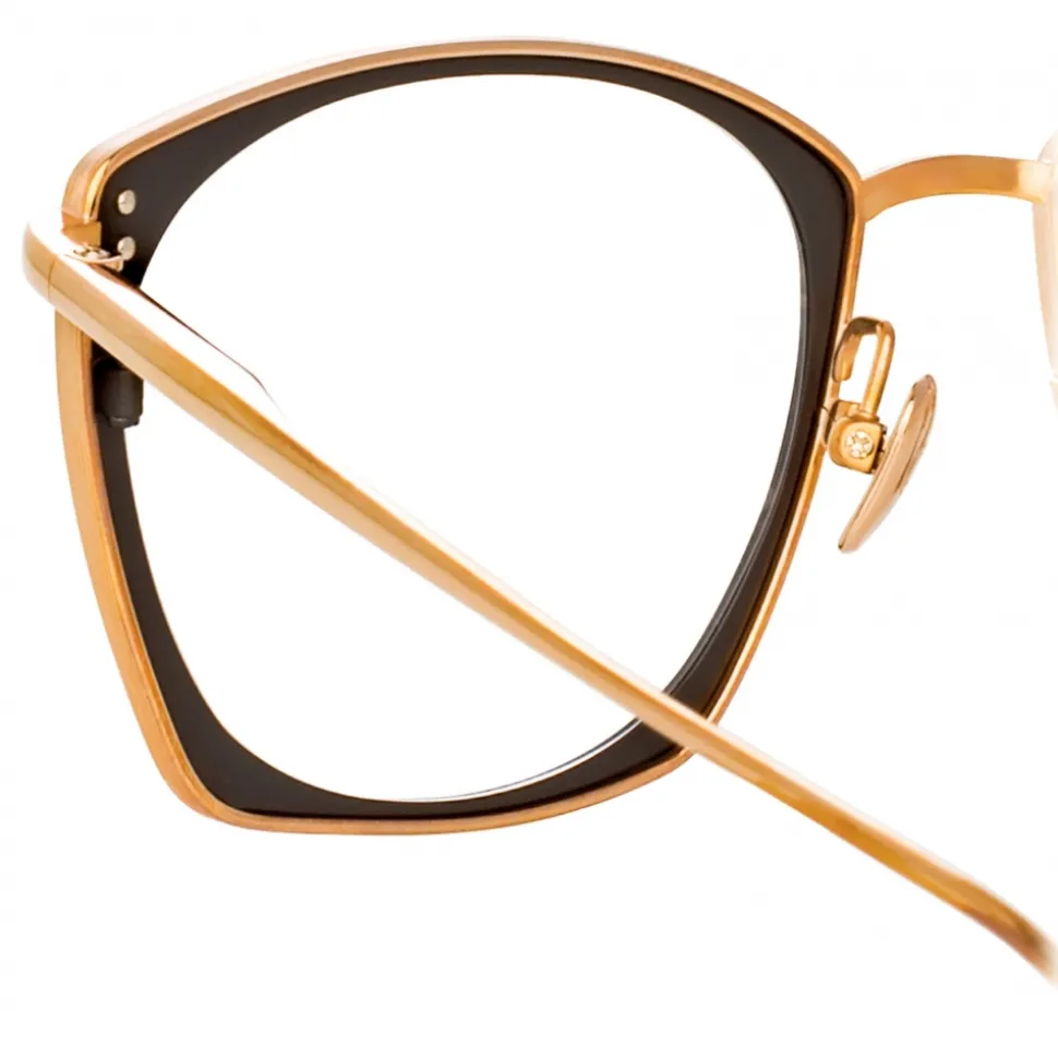 Linda Farrow - Milo Square Optical Glasses in Rose Gold - LFL1338C3OPT - Linda Farrow Eyewear - Avvenice