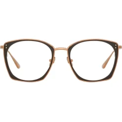 Linda Farrow - Milo Square Optical Glasses in Rose Gold - LFL1338C3OPT - Linda Farrow Eyewear - Avvenice