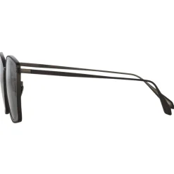 Linda Farrow - Milo Square Sunglasses in Matt Nickel - LFL1338C9SUN - Linda Farrow Eyewear - Avvenice