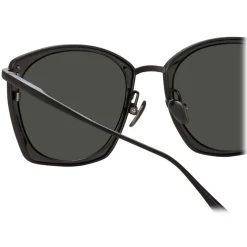 Linda Farrow - Milo Square Sunglasses in Matt Nickel - LFL1338C9SUN - Linda Farrow Eyewear - Avvenice