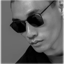 Linda Farrow - Milo Square Sunglasses in Matt Nickel - LFL1338C9SUN - Linda Farrow Eyewear - Avvenice