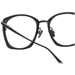 Linda Farrow - Milo Square Optical Frame in Matt Nickel - LFL1338C8OPT - Linda Farrow Eyewear - Avvenice