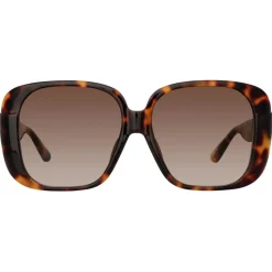 Linda Farrow - Mima Oversized Sunglasses in Tortoiseshell - LFL1401C2SUN - Linda Farrow Eyewear - Avvenice