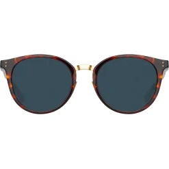 Linda Farrow - Morgan Oval Sunglasses in Tortoiseshell - LFL1366C2SUN - Linda Farrow Eyewear - Avvenice
