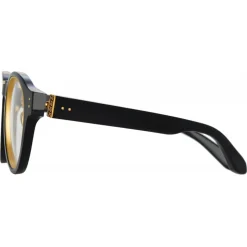 Linda Farrow - Morris Oval Optical Glasses in Black - LFL1381AC1OPT - Linda Farrow Eyewear - Avvenice