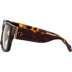 Linda Farrow - Morrison Rectangular Optical Glasses in Tortoiseshell - LFL1027C6OPT - Linda Farrow Eyewear - Avvenice