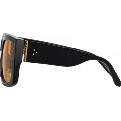Linda Farrow - Morrison Rectangular Sunglasses in Black Orange - LFL1027C7SUN - Linda Farrow Eyewear - Avvenice