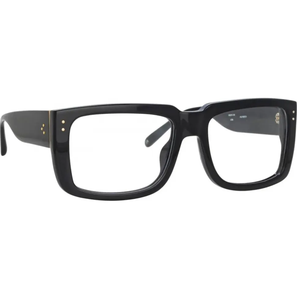 Linda Farrow - Morrison Rectangular Optical Glasses in Black - LFL1027C5OPT - Linda Farrow Eyewear - Avvenice