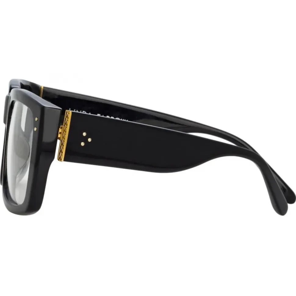 Linda Farrow - Morrison Rectangular Optical Glasses in Black - LFL1027C5OPT - Linda Farrow Eyewear - Avvenice