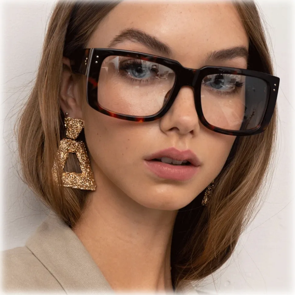 Linda Farrow - Morrison Rectangular Optical Glasses in Black - LFL1027C5OPT - Linda Farrow Eyewear - Avvenice