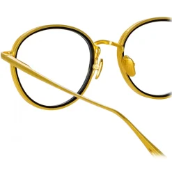 Linda Farrow - Moss Oval Optical Glasses in Yellow Gold - LFL1227C1OPT - Linda Farrow Eyewear - Avvenice