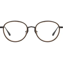 Linda Farrow - Moss Oval Optical Glasses in Matt Nickel - LFL1227C3OPT - Linda Farrow Eyewear - Avvenice