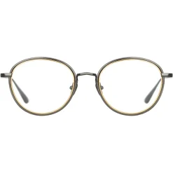 Linda Farrow - Moss Oval Optical Glasses in Nickel - LFL1227C4OPT - Linda Farrow Eyewear - Avvenice