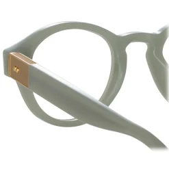 Linda Farrow - Musa Oval Optical Frame in Steel - LFL1447C3OPT - Linda Farrow Eyewear - Avvenice