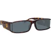 Linda Farrow - Mya Rectangular Sunglasses in Tortoiseshell - LFL1274C2SUN - Linda Farrow Eyewear - Avvenice