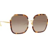 Linda Farrow - Natalia Oversized Sunglasses in Tortoiseshell - LFL1210C2SUN - Linda Farrow Eyewear - Avvenice