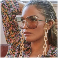 Linda Farrow - Natalia Oversized Sunglasses in Tortoiseshell - LFL1210C2SUN - Linda Farrow Eyewear - Avvenice