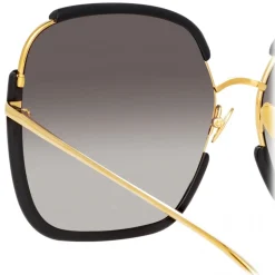 Linda Farrow - Natalia Oversized Sunglasses in Black - LFL1210C1SUN - Linda Farrow Eyewear - Avvenice
