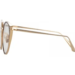 Linda Farrow - Neusa Oval Optical Glasses in Light Gold - LFL1420C3OPT - Linda Farrow Eyewear - Avvenice