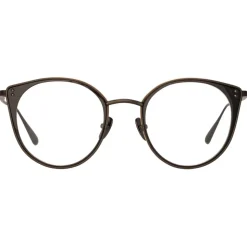 Linda Farrow - Neusa Oval Optical Glasses in Nickel - LFL1420C2OPT - Linda Farrow Eyewear - Avvenice