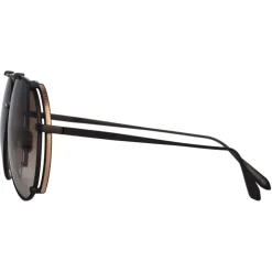 Linda Farrow - Newman Aviator Sunglasses in Black - LFL1039C8SUN - Linda Farrow Eyewear - Avvenice