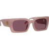 Linda Farrow - Nieve Rectangular Sunglasses in Lilac - LFL1297C8SUN - Linda Farrow Eyewear - Avvenice