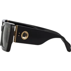 Linda Farrow - Nieve Rectangular Sunglasses in Black - LFL1297C1SUN - Linda Farrow Eyewear - Avvenice