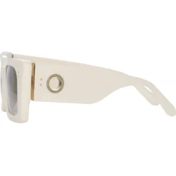 Linda Farrow - Nieve Rectangular Sunglasses in White - LFL1297C7SUN - Linda Farrow Eyewear - Avvenice