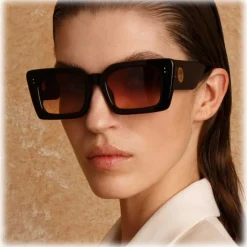 Linda Farrow - Nieve Rectangular Sunglasses in Black Wine - LFL1297C5SUN - Linda Farrow Eyewear - Avvenice