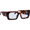 Linda Farrow - Nieve Rectangular Sunglasses in Tortoiseshell Blue - LFL1297C6SUN - Linda Farrow Eyewear - Avvenice
