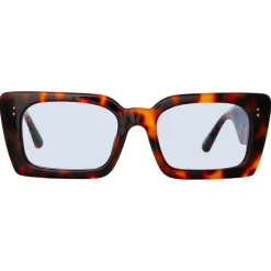 Linda Farrow - Nieve Rectangular Sunglasses in Tortoiseshell Blue - LFL1297C6SUN - Linda Farrow Eyewear - Avvenice