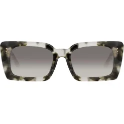 Linda Farrow - Nieve Rectangular Sunglasses in Black Grey Tortoiseshell - LFL1297C3SUN - Linda Farrow Eyewear - Avvenice