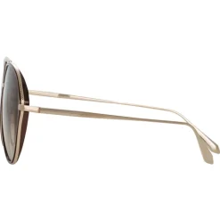 Linda Farrow - Noa Aviator Sunglasses in Light Gold - LFL1319C2SUN - Linda Farrow Eyewear - Avvenice