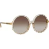Linda Farrow - Nova Round Sunglasses in Ash - LFL1354C3SUN - Linda Farrow Eyewear - Avvenice
