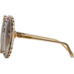 Linda Farrow - Nova Round Sunglasses in Ash - LFL1354C3SUN - Linda Farrow Eyewear - Avvenice